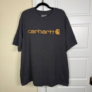 Carhartt Mens Loose Fit Graphic Logo T-Shirt Charcoal Grey XL K195 CRH Fall 2023